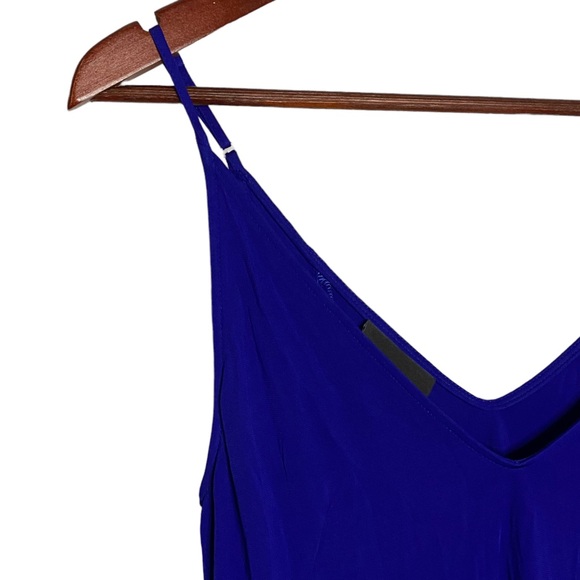Akris Blue Slip Dress Adjustable Spaghetti Straps Mini Length Scoop Neck 6 - Picture 7 of 15